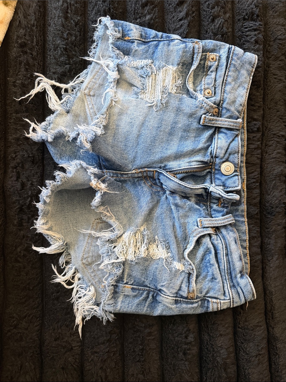 Aeropostale Light Blue Distressed Denim Cutoff Shorts